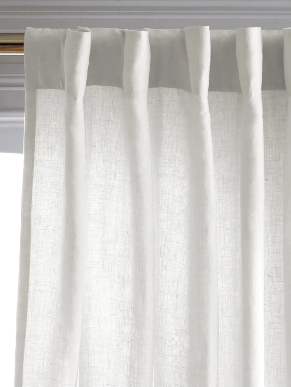 NWT QUINCE Set Of 2 48x84 European Linen Curtains White 9527